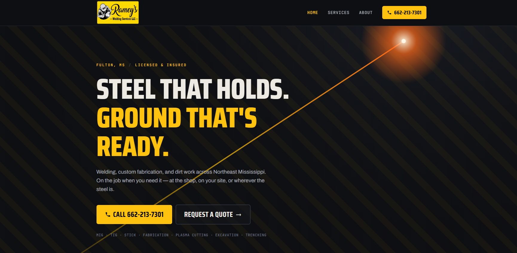Screenshot of Rameys Welding Services
